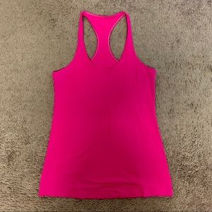 Hot pink Lululemon racerback tank top